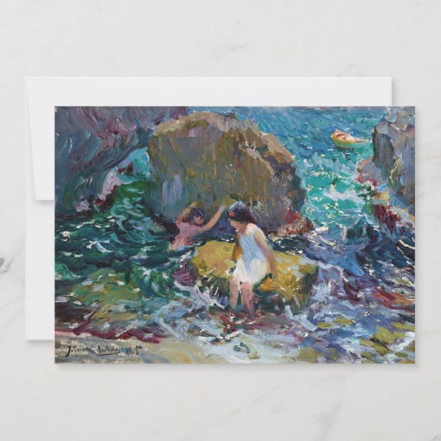 Niños en la costa, Jávea | Joaquín Sorolla (Anverso)