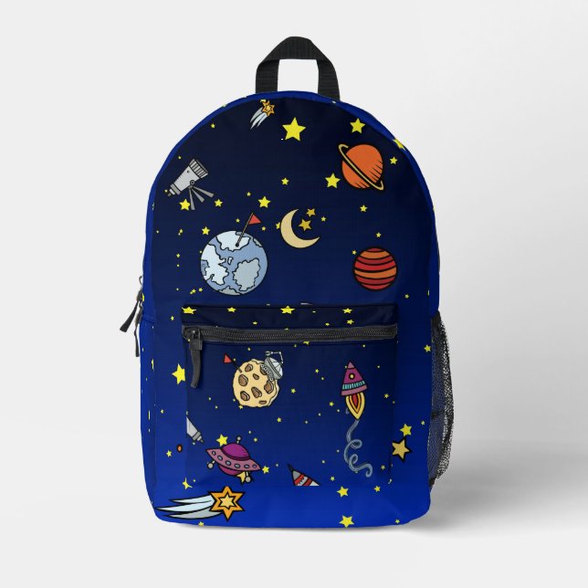 Niños Espacio exterior Imprimir Cortar bolsa de co (Anverso)