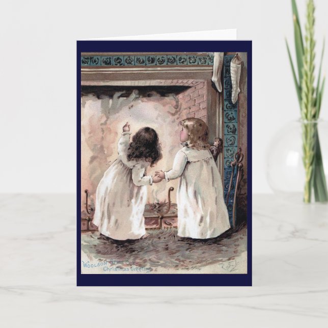 Niños esperando la tarjeta de felicitación de Sant (Anverso)