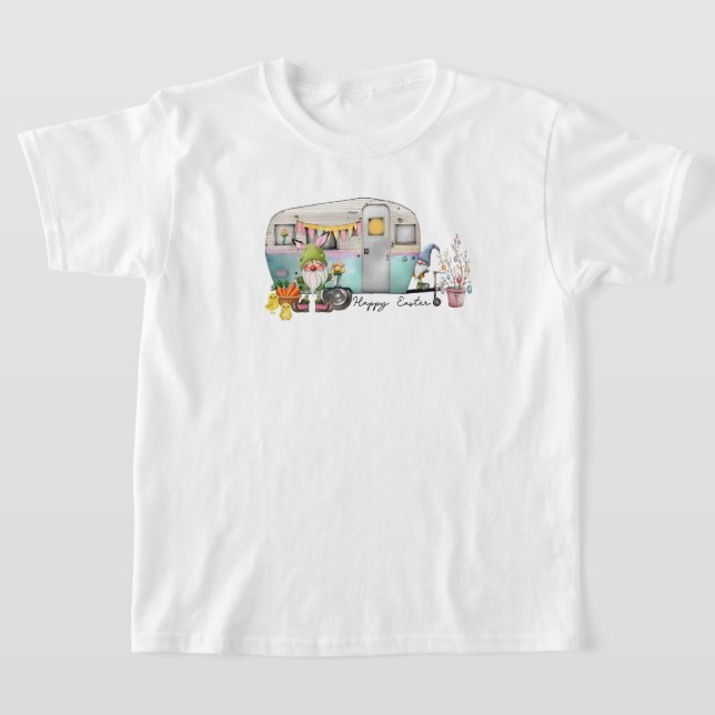 Niños felices camisetas de Pascua (Distribución)