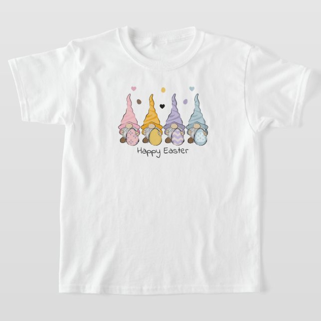 Niños felices camisetas de Pascua (Distribución)