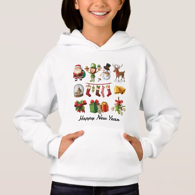 niños felices de camisetas de año nuevo (Anverso)