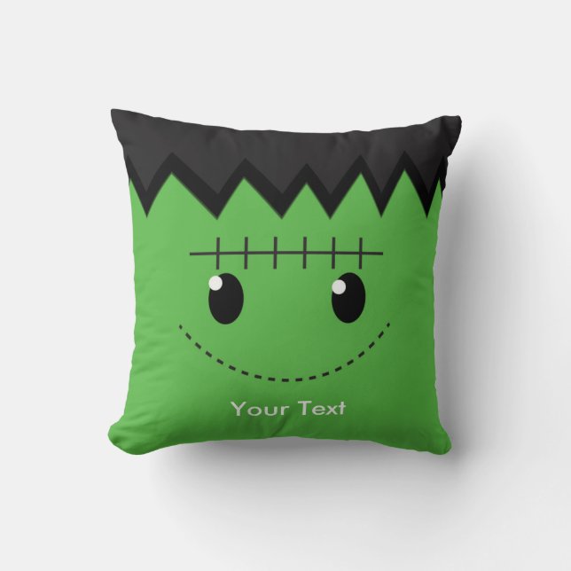Niños Frankenstein Halloween Cuarto Cojín decorati (Anverso)