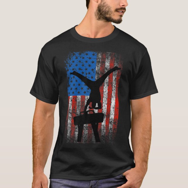 Niños Gimnasia Camiseta Patriótica Bandera Estadou (Anverso)