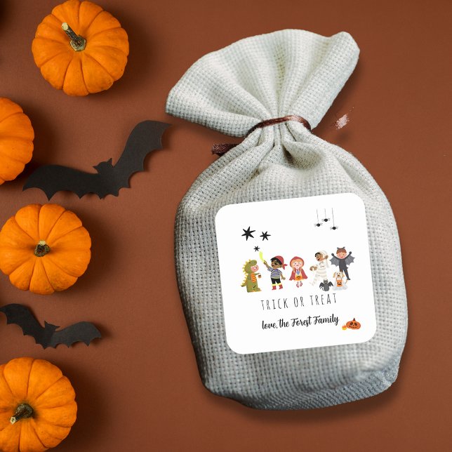 Niños guapos disfraces Pegatina del partido Hallow (Cute Kids Costume Halloween Party Sticker)