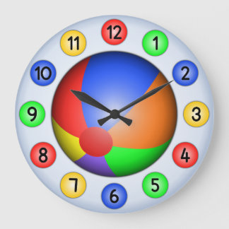 Niños Habitación Fun Beach Ball Grandes Relojes De