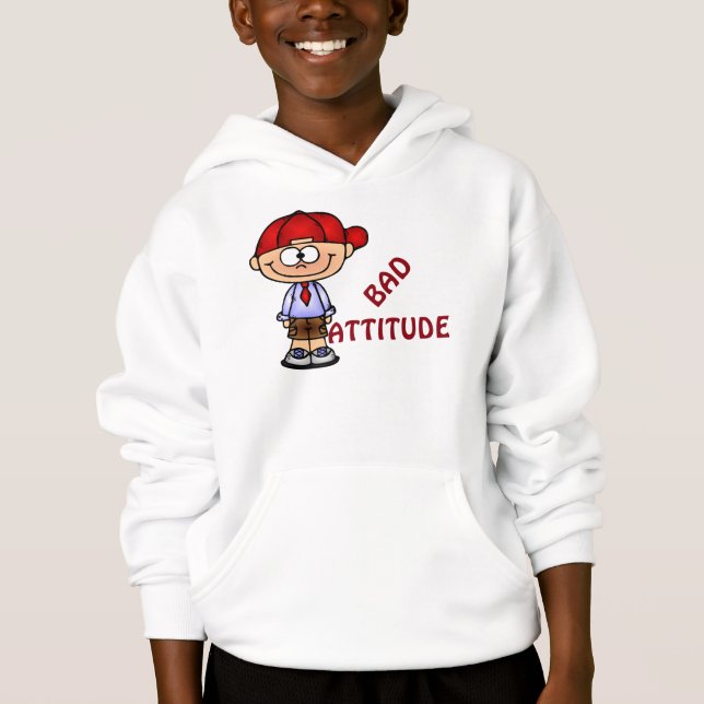 Niños Hanes ComfortBlend® Hoodie/Bad Attitude (Anverso)
