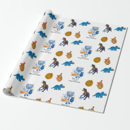 Niños Hanukkah Papel de relleno - Dinosaurios drei