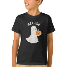 Niños Hey Boo Camiseta divertida de Halloween