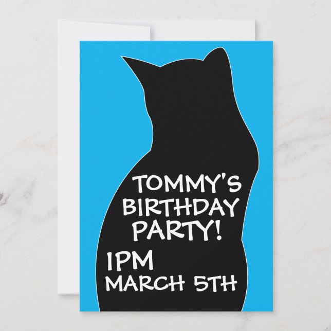 NIÑOS INVITACIONES DEL PARTIDO DE CUMPLEAÑOS NEGRO (Anverso)