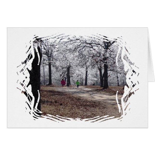 Niños jugando en invierno (Anverso (Horizontal))