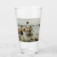 Niños jugando en la costa (por Albert Edelfelt)