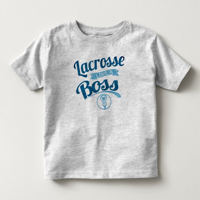 Niños Lacrosse Como Un Jefe De Camiseta (Anverso)