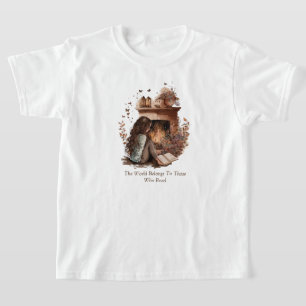 Niños leyendo camiseta