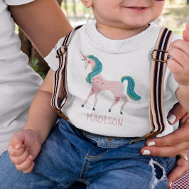 Niños lindos de Unicorn chicas bebé camiseta