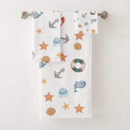 Niños lindos modernos peces estrella marina azul m