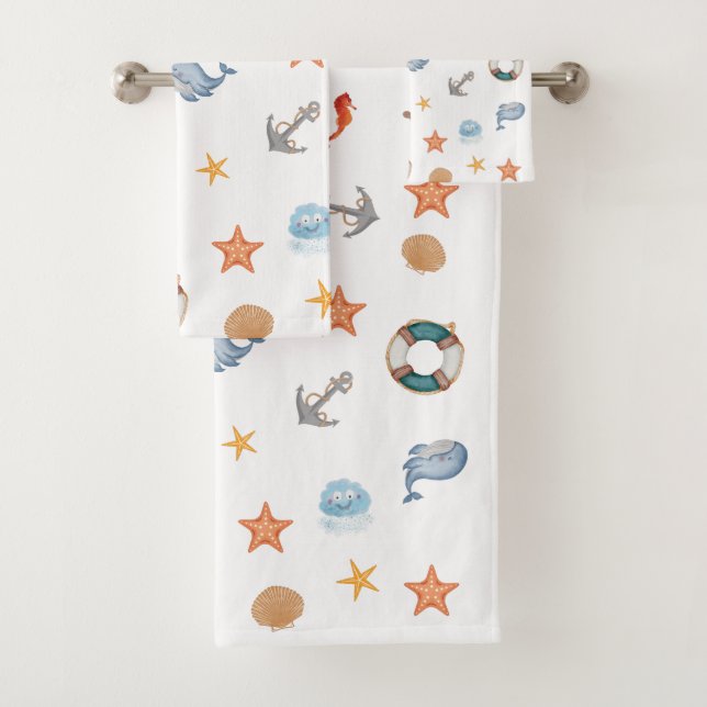 Niños lindos modernos peces estrella marina azul m (In situ)