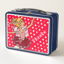 Niños llaman bailarina rubia chica caja de almuerz