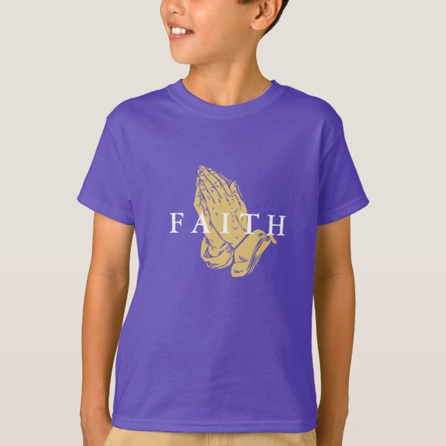 Niños Manos de la camiseta de la oración (Anverso)