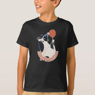 Niños Mantenganse Positivos Camiseta Gato Esmoquin