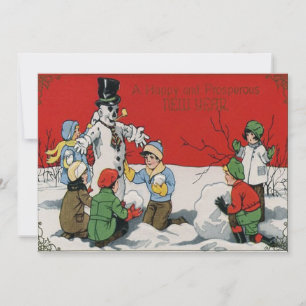 Niños Muñeco de Nieve Invierno Nieve