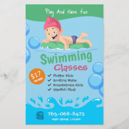 Niños Natación Clases Personalizado Volante