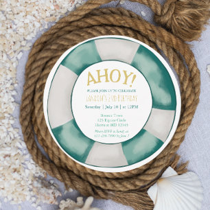 Niños Náuticos Nadan Invitación de cumpleaños