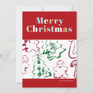 Niños Navidades Art Feliz Personalizado de Navidad