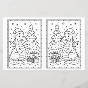 Niños Navidades coloreando la página Baby Dinosaur