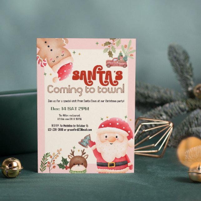 Niños navidades pequeños Invitación de fiesta de v (Subido por el creador)