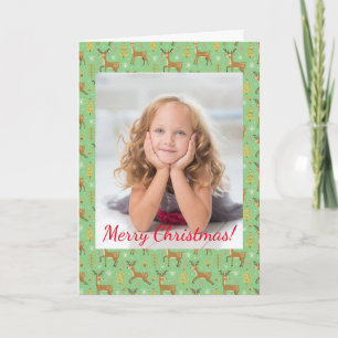 Niños Navidades renos jugando foto verde