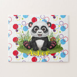 Niños Nombre Panda Puzzle Actividad De Aprendizaje