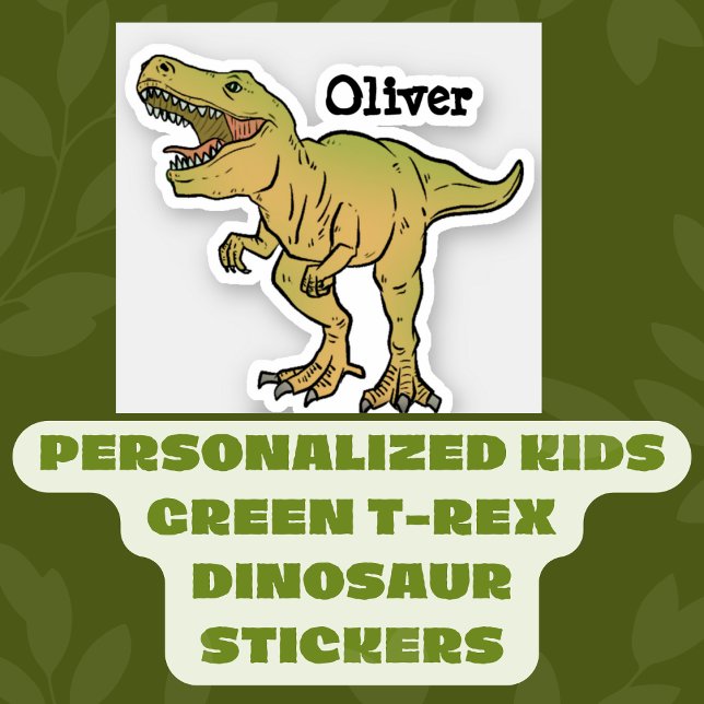 Niños Pegatinas de dinosaurios T-REX verdes person (Subido por el creador)