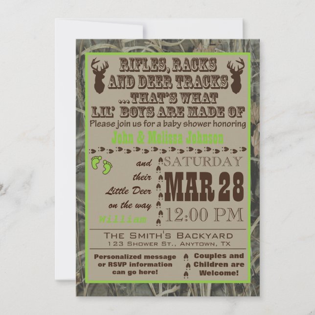 Niños pequeños que cazan las invitaciones L de (Anverso)