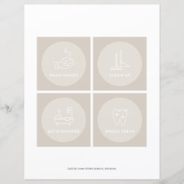 Niños Pequeños Tarjetas de Rutina Diaria Programac