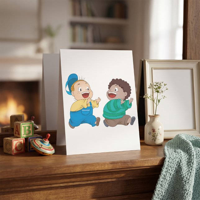 Niños persiguiendo invitación (Subido por el creador)