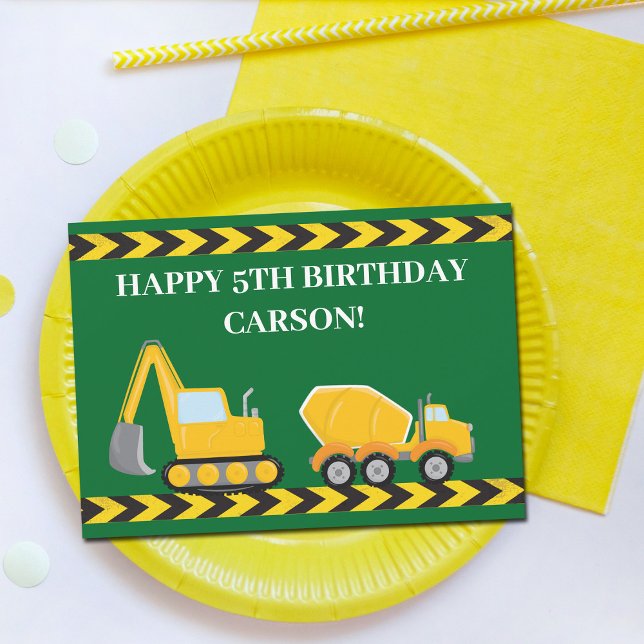 Niños personalizados Camiones Green Boys Happy Bir (Subido por el creador)