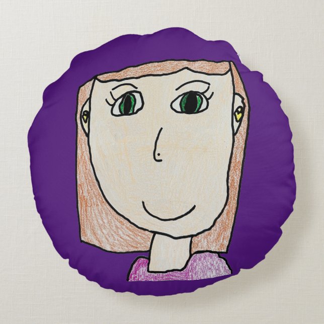 Niños personalizados de Oliva rodean a almohada (Reverso)