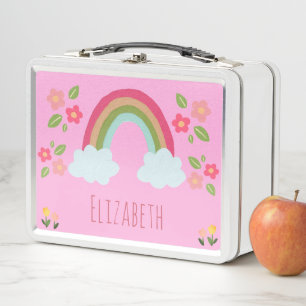 Niños personalizados escuela rosa de chica adorabl