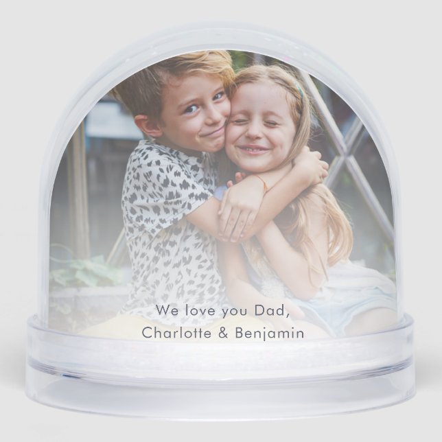 Niños personalizados Foto Moderno Keepsake Dad (Anverso)