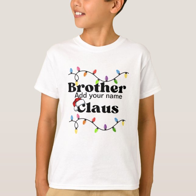 Niños personalizados hermano de camisa blanca bási (Anverso)