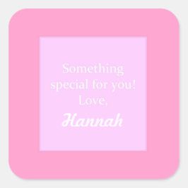Niños Personalizados rosados dan Pegatinas