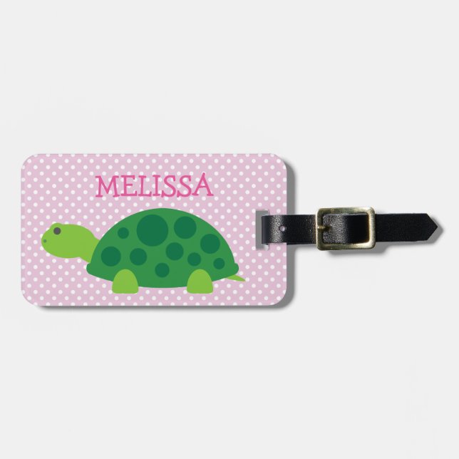 Niños personalizados viajan etiqueta de equipaje c (Frente Horizontal)
