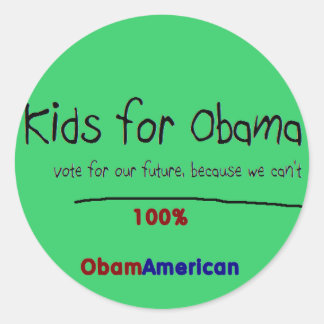 Niños por pegatina de Obama