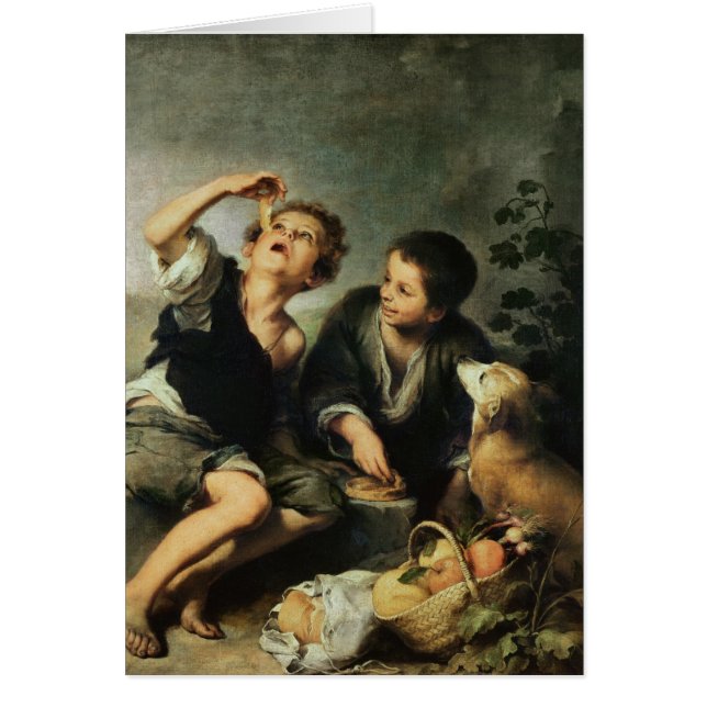 Niños que comen una empanada, 1670-75 (Frente)