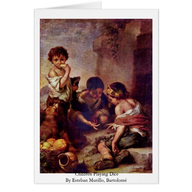 Niños que juegan dados (Frente)