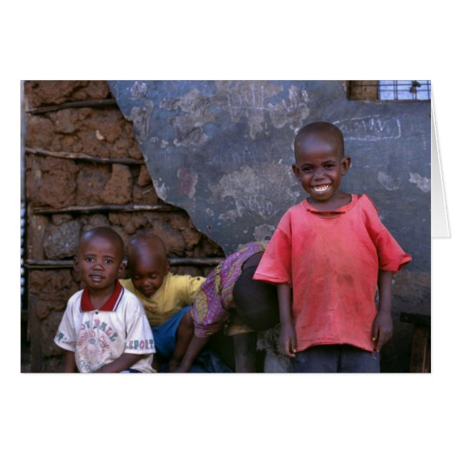 niños que juegan Kibera (Anverso (Horizontal))