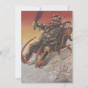 Niños secuestrados por Krampus en trineo