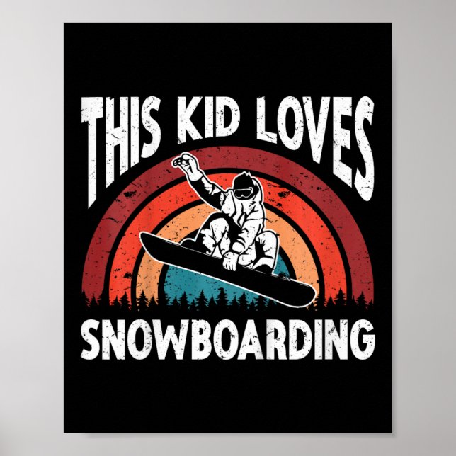 Niños Snowboard Arte Snowboard Invierno Guay Snowb (Frente)