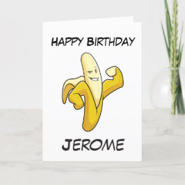 Niños superhéroes bananeses tarjetas de cumpleaños